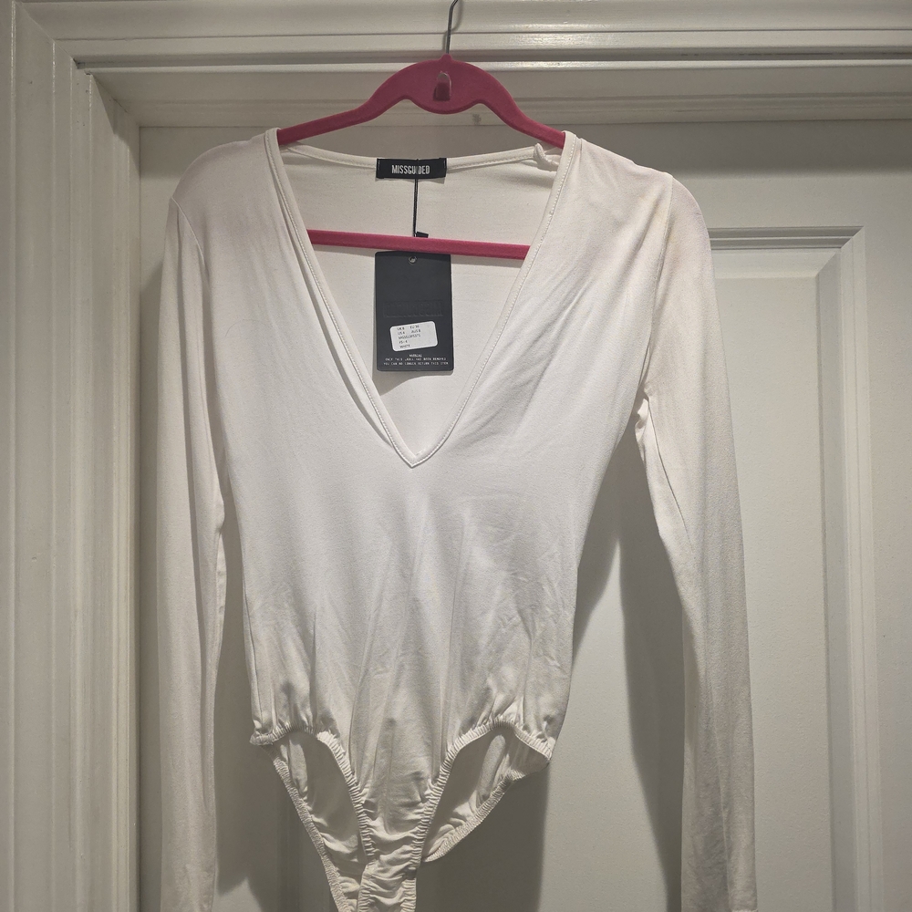 White Long Sleeve Bodysuit